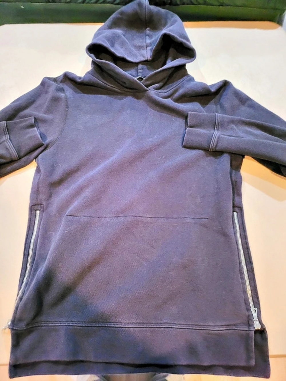 John Elliott The Hooded Villain Cotton Zip Hoodie Black Size 2